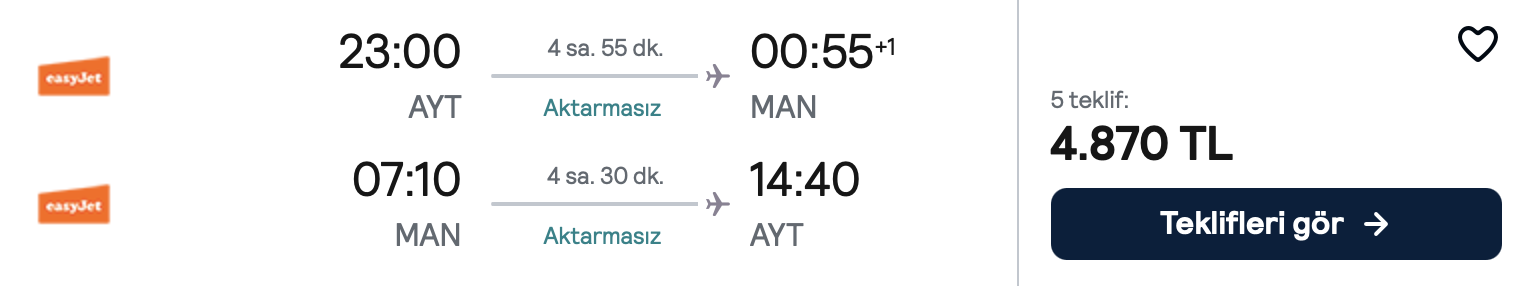 Fiyat ekran görüntüsü