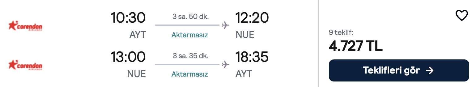 Fiyat ekran görüntüsü