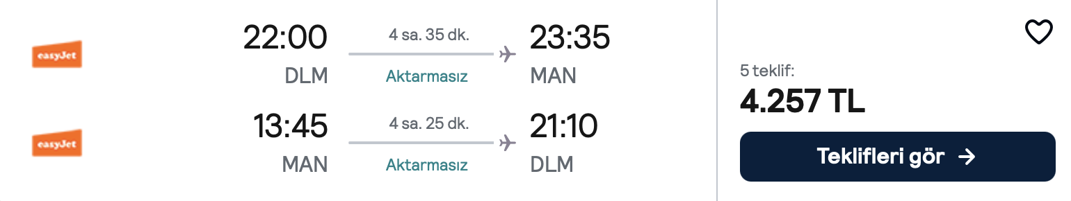 Fiyat ekran görüntüsü